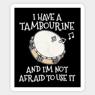 Church Tambourine Funny Tambourinist Christian Musician Sticker